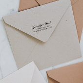 Extravagante Rücksendeadresse mit vollständigem Na Permastempel