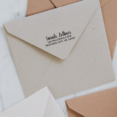 Extravagante Rücksendeadresse mit vollständigem Na Permastempel