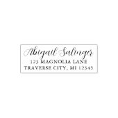 Extravagante Rücksendeadresse mit vollständigem Na Permastempel (Design)