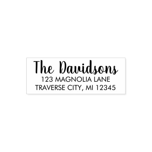 Extravagante Rücksendeadresse Permastempel (Design)