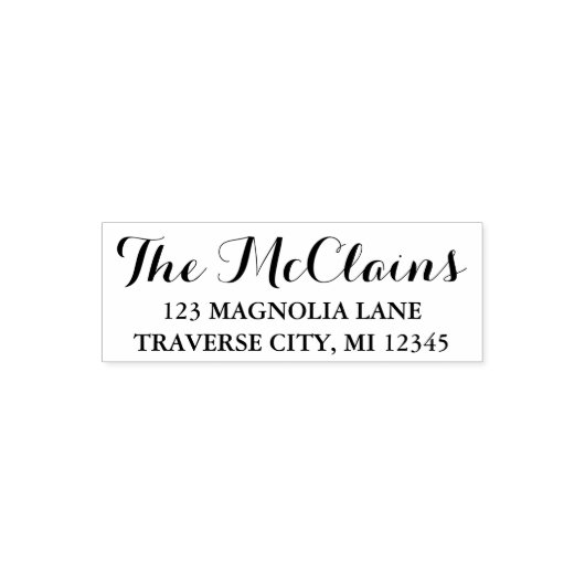 Extravagante Rücksendeadresse Permastempel (Design)