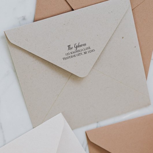 Extravagante Rücksendeadresse Permastempel