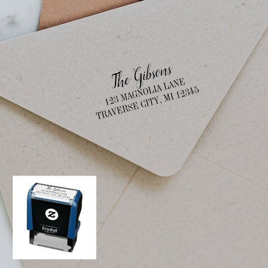 Extravagante Rücksendeadresse Permastempel