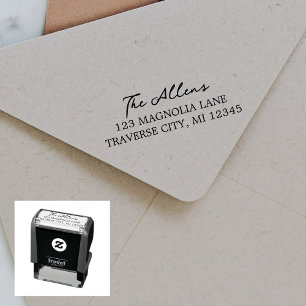 Extravagante Rücksendeadresse Permastempel