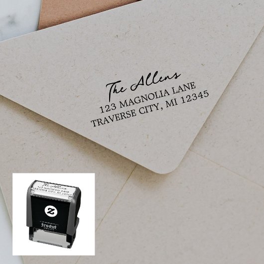 Extravagante Rücksendeadresse Permastempel