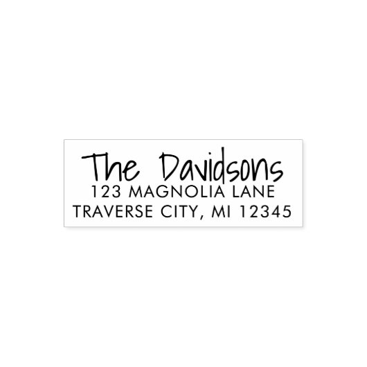 Extravagante Rücksendeadresse Permastempel (Design)