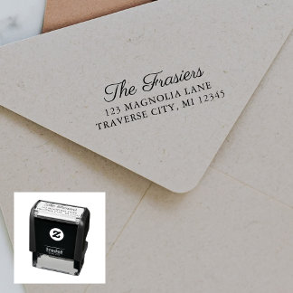 Extravagante Rücksendeadresse Selbstfarbige Briefm Permastempel