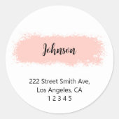 Extravagante Rücksendeadressen-Aufkleber Runder Aufkleber (Vorderseite)