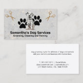 Extravagante Schere | Dog Paw | Dalmatiner Welpen Visitenkarte (Vorne/Hinten)