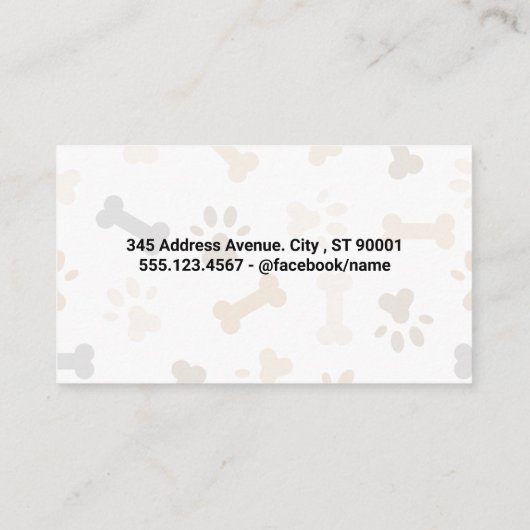 Extravagante Schere | Hunde | QR-Code Visitenkarte (Rückseite)