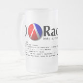 Extravagante Schläger-Bier-Tasse Mattglas Bierglas (Vorderseite Links)