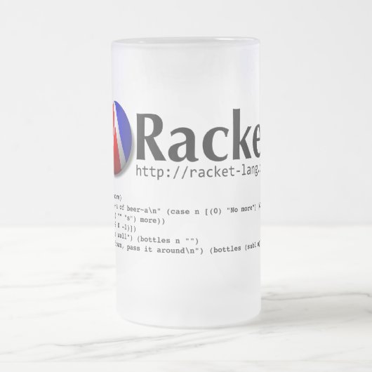 Extravagante Schläger-Bier-Tasse Mattglas Bierglas (Mittel)