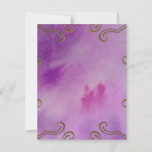 Extravagante Schmuckkrone auf rosa Quinceañera Ein Einladung (Rückseite)