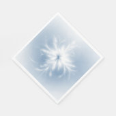 Extravagante Schneeflocke auf blau Serviette (Ecke)