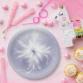 Extravagante Schneeflocke auf Lila Pappteller (Party)