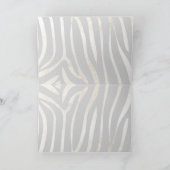 Extravagante Schnörkel und Zebra-Kopfbrett-Text Vi Dankeskarte (Innenseite)