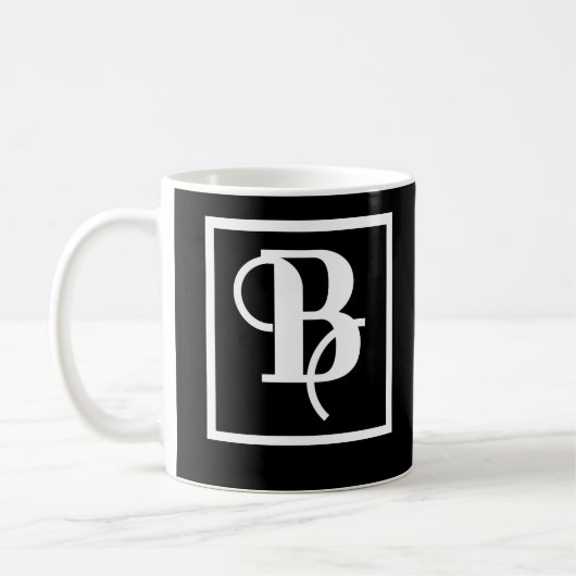 Extravagante Schriftbuchstaben B Kaffeetasse (Links)