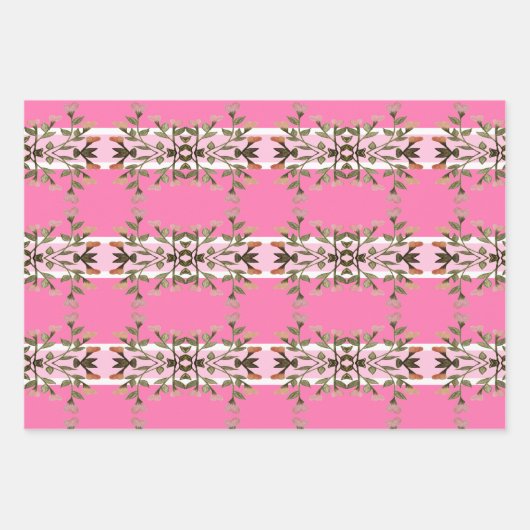 Extravagante Schubladenpapiere oder Blatt-Geschenk Geschenkpapier Set (Vorderseite)