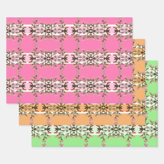 Extravagante Schubladenpapiere oder Blatt-Geschenk Geschenkpapier Set (Set)