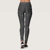 Extravagante Schwarz-Silber-Muster Leggings (Rückseite)
