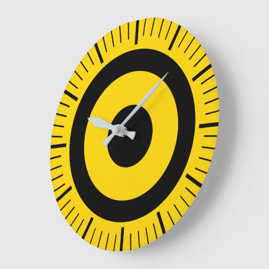 Extravagante Schwarz- und Goldmauer-Uhr ohne Zahle Große Wanduhr (Winkel)