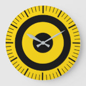 Extravagante Schwarz- und Goldmauer-Uhr ohne Zahle Große Wanduhr (Vorderseite)