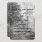 Extravagante Schwarz-Weiß-Hochzeit Einladung (Vorne/Hinten)