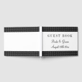 Extravagante Schwarz-Weiß-Polka-Dot-Hochzeit perso Gästebuch (Voll)