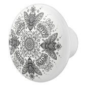 Extravagante Schwarze Bienen Keramikknauf (Rechts)