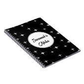 Extravagante Schwarze Imitate Silver Diamond Desig Notizblock (Rechte Seite)