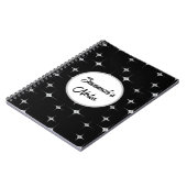 Extravagante Schwarze Imitate Silver Diamond Desig Notizblock (Linke Seite)