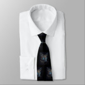 Extravagante Schwarze Katze Malen Neck Tie Krawatte (Gebunden)