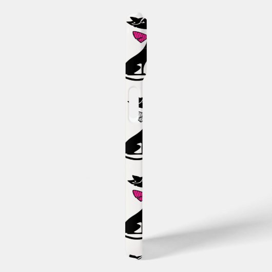 Extravagante schwarze Katzen Quirky Muster Monogra Case-Mate iPhone Hülle (Rückseite / Rechts)