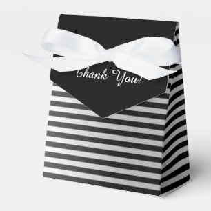 Extravagante schwarze und graue Streifen Danke für Geschenkschachtel