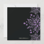 Extravagante Schwarzmeer-Schneeflocken-Feier Einladung (Rückseite)