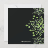 Extravagante Schwarzmeer-Schneeflocken-Feier Einladung (Rückseite)