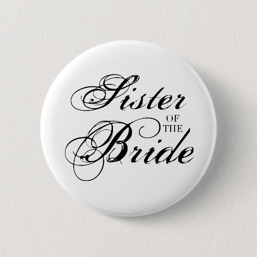 Extravagante Schwester der Bride Black Button (Vorderseite)