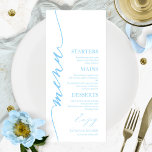 Extravagante Script 4x9 Wedding Menu Card für Plat Menükarte<br><div class="desc">Moderne elegante kalligraphische Hochzeitskarte. Karo der Auflistung für passende Elemente. ANKUNFT: Wenn Sie eine Anpassung des Designs benötigen,  kontaktieren Sie mich bitte per Chat in Touch. Wenn Sie Informationen über Ihre Bestellung,  Versandoptionen,  etc. benötigen,  wenden Sie sich bitte direkt an den Zazzle Support https://help.zazzle.com/hc/en-us/articles/221463567-How-Do-I-Contact-Zazzle-Customer-Support-</div>