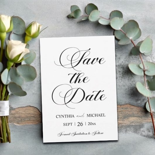 Extravagante Script-Ankündigung Datum freihalten Save The Date