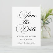 Extravagante Script-Ankündigung Datum freihalten Save The Date (Stehend Vorderseite)