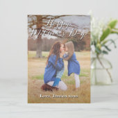 Extravagante Script Happy Mother's Day Foto Card Karte (Stehend Vorderseite)