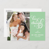 Extravagante Script-Hochzeit Vielen Dank Postcard  Postkarte (Vorne/Hinten)