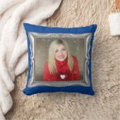 Extravagante Silber-Rahmen und Blau für Ihr Foto K Kissen (Decke)