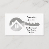 Extravagante Silver Key Real Anwesen Broker Busine Visitenkarte (Vorderseite)