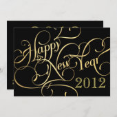 Extravagante Silvester-Party Einladungen (Vorne/Hinten)