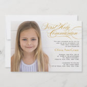 Extravagante Skript-und Foto-erste Einladung (Vorderseite)