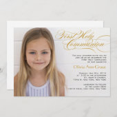 Extravagante Skript-und Foto-erste Einladung (Vorne/Hinten)