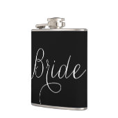 Extravagante Skriptbrille {schwarz und weiß} Flachmann (Links)