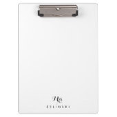 Extravagante Skriptkalligrafie Minimalistisch  Klemmbrett (Vorderseite)