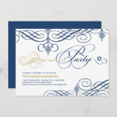 Extravagante Skulpturen Essen Drink & Party Hanukk Einladung (Vorne/Hinten)